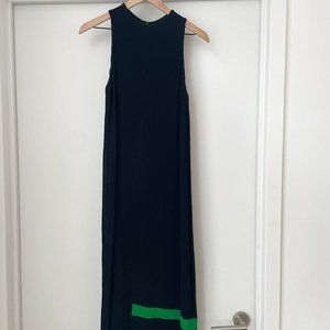 Protagonist sleek black dress with pleats size 2